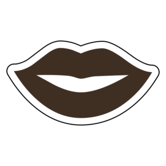Kiss Lips Sticker (Brown)